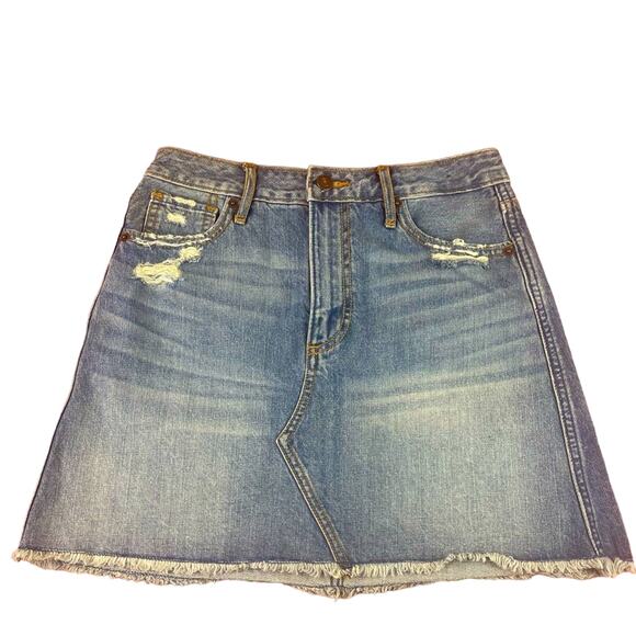 Abercrombie & Fitch Factory Distressed Denim Skirt - Picture 2 of 7